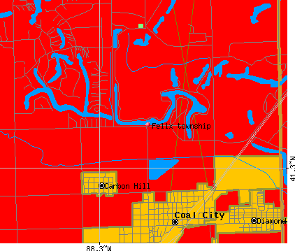 Felix township, IL map