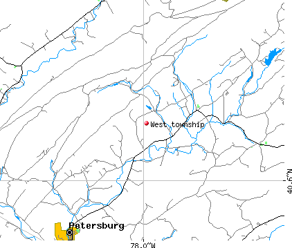 West township, PA map