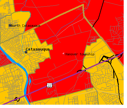 Hanover township, PA map