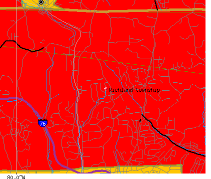 Richland township, PA map