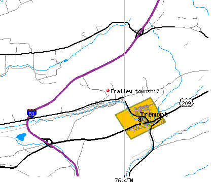 Frailey township, PA map
