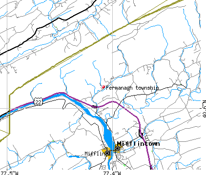 Fermanagh township, PA map