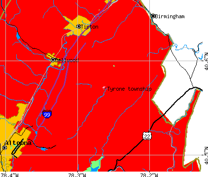 Tyrone township, PA map