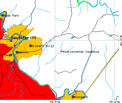 Kiskiminetas township, PA map
