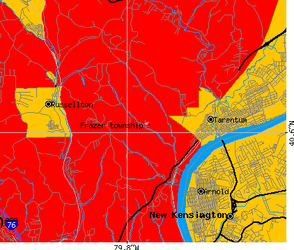 Frazer township, PA map