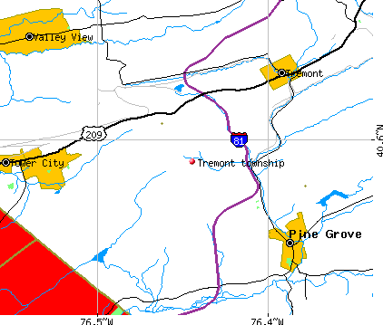 Tremont township, PA map