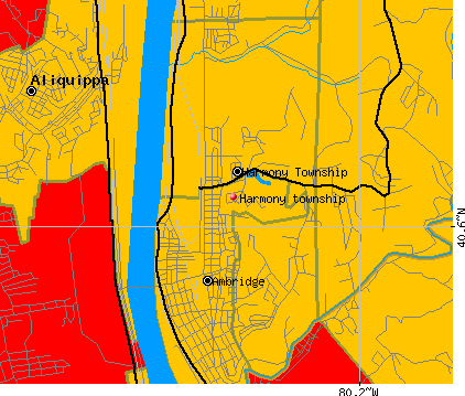 Harmony township, PA map