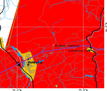 Windsor township, PA map