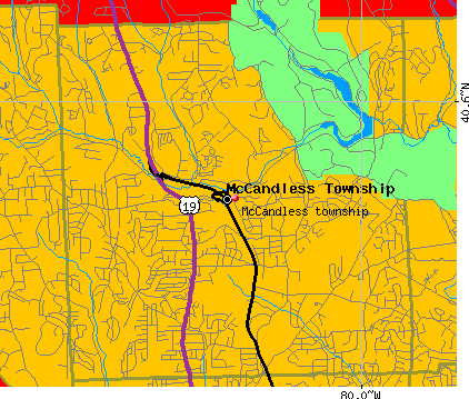 McCandless township, PA map