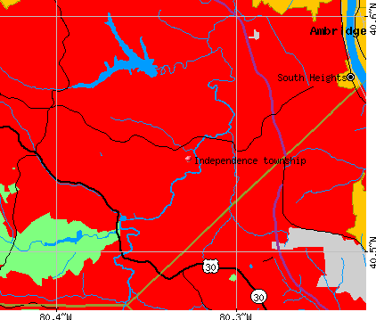 Independence township, PA map
