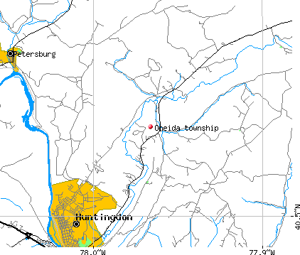 Oneida township, PA map