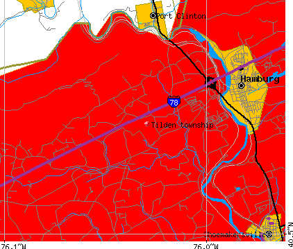 Tilden township, PA map