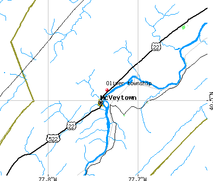 Oliver township, PA map
