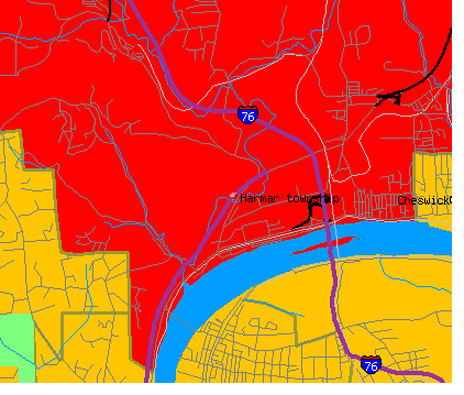 Harmar township, PA map