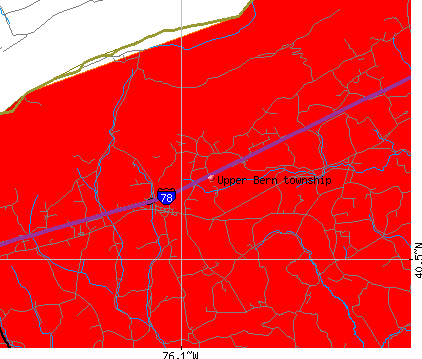 Upper Bern township, PA map