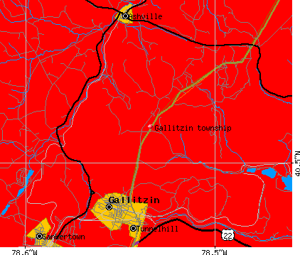 Gallitzin township, PA map