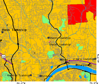 Shaler Township Pennsylvania Street Map 4269596