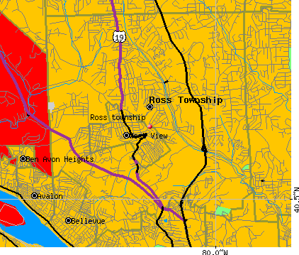 Ross township, PA map