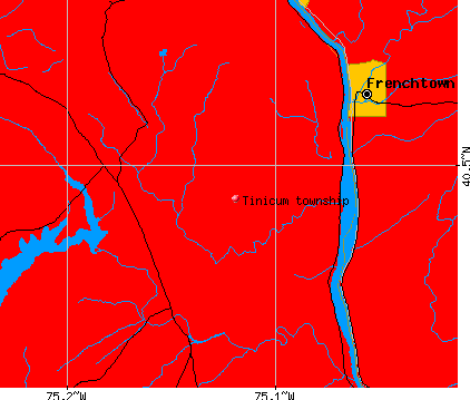 Tinicum township, PA map