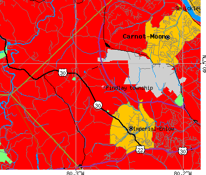 Findlay township, PA map