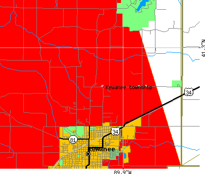 Kewanee township, IL map