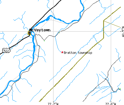 Bratton township, PA map