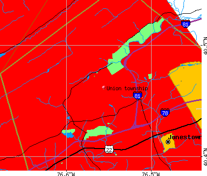 Union township, PA map