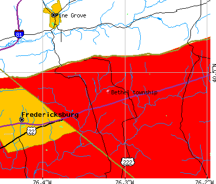 Bethel township, PA map