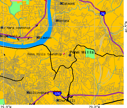 Penn Hills township, PA map