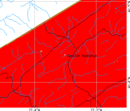 Saville township, PA map