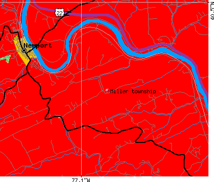 Miller township, PA map