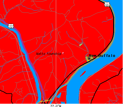 Watts township, PA map