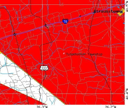 Tulpehocken township, PA map
