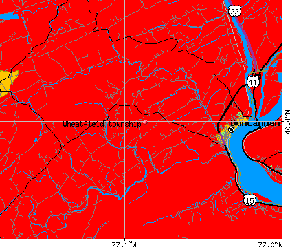 Wheatfield township, PA map