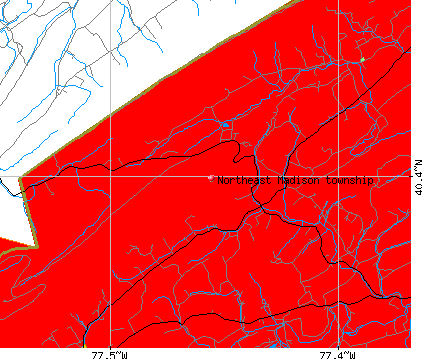 Northeast Madison township, PA map