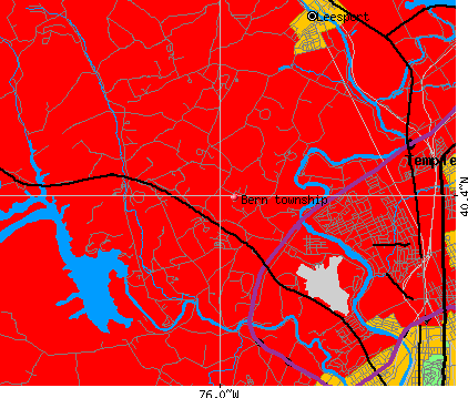 Bern township, PA map