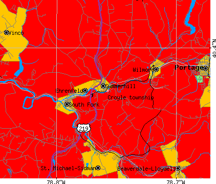 Croyle township, PA map