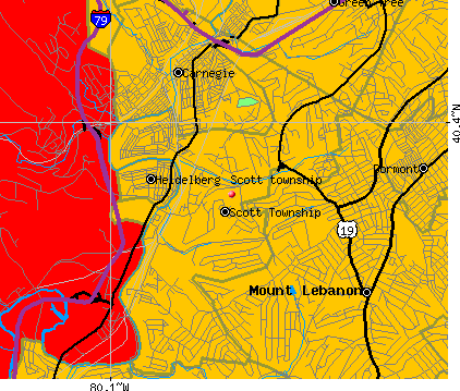 Scott township, PA map