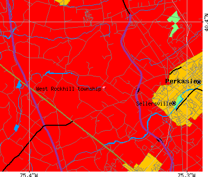 West Rockhill township, PA map