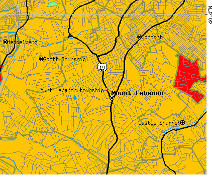 Mount Lebanon township, PA map