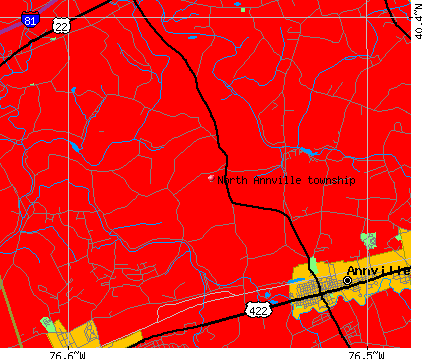 North Annville township, PA map