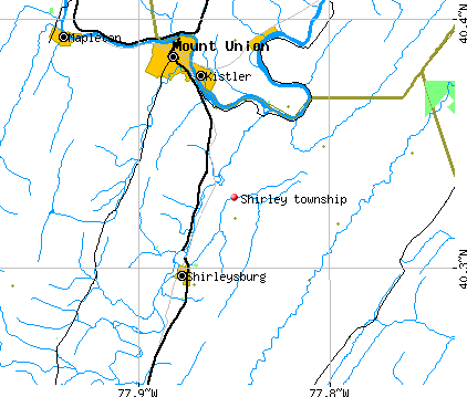 Shirley township, PA map