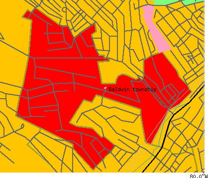 Baldwin township, PA map