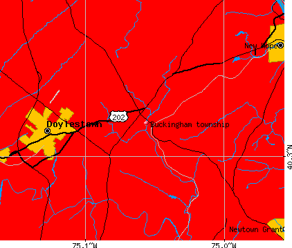 Buckingham township, PA map