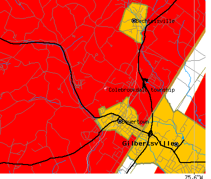 Colebrookdale township, PA map