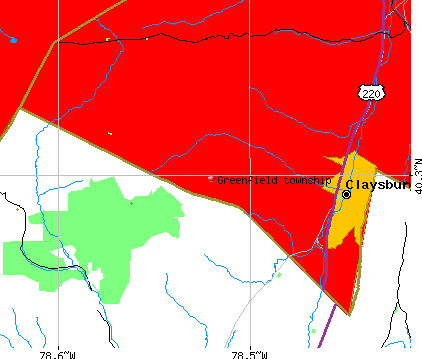 Greenfield township, PA map