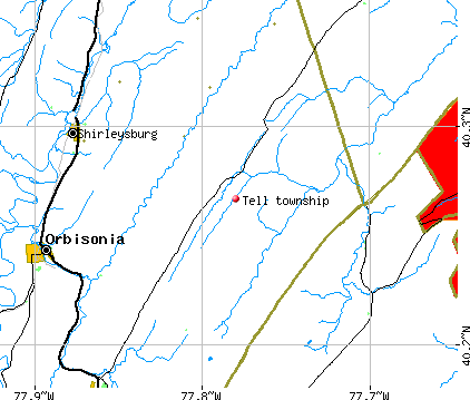 Tell township, PA map