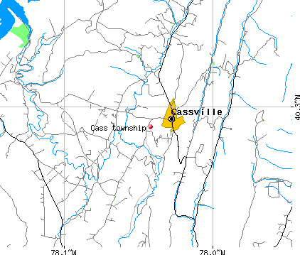 Cass township, PA map