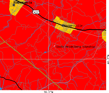 South Heidelberg township, PA map