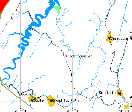 Todd township, PA map